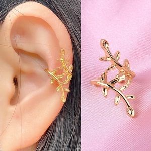 3/28💐 Branch Metal Leaves Single Ear Cuff Earring